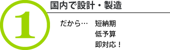 国内で設計・製造